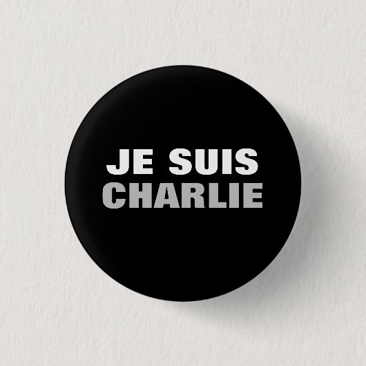 Je Suis Charlie OS Ronde Button 3,2 Cm (Voorkant)
