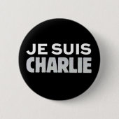 Je Suis Charlie Ronde Button 5,7 Cm (Voorkant)
