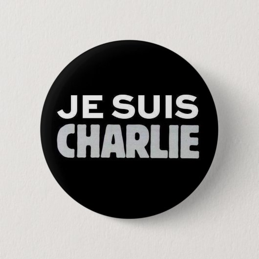 Je Suis Charlie Ronde Button 5,7 Cm (Voorkant)