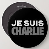 Je Suis Charlie Ronde Button 6,0 Cm (Voorkant /achterkant)