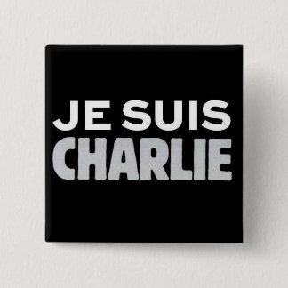 Je Suis Charlie Vierkante Button 5,1 Cm