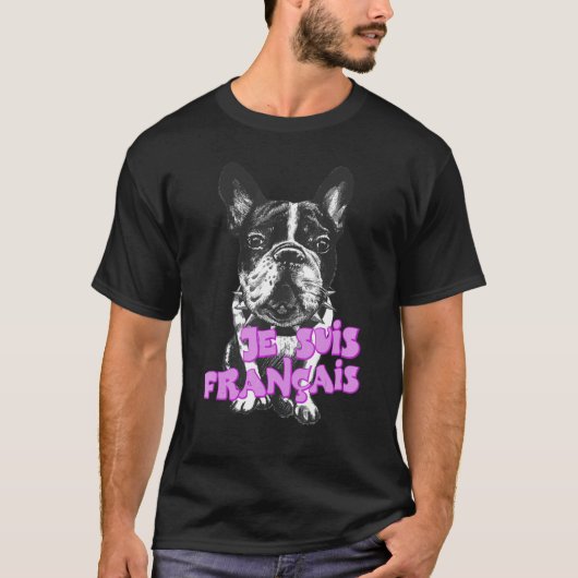 Je Suis Francais Bouledogue T-shirt (Voorkant)