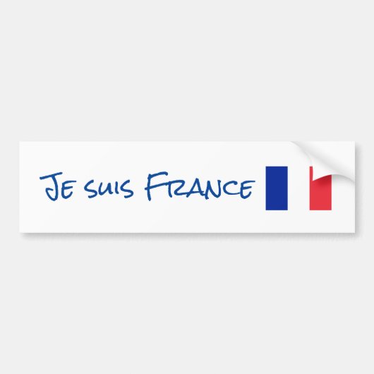Je suis France Bumpersticker (Voorkant)