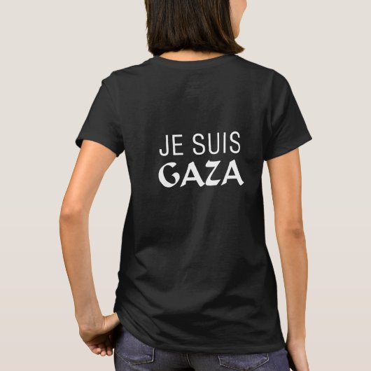 Je Suis Gaza T-shirt (Achterkant)