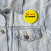 Je suis gevaccineerd gele tekst Button (In situ)