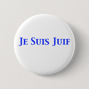 Je Suis Juif Jewish Solidarity Shirten and Gifts Ronde Button 5,7 Cm