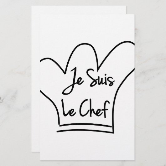 Je Suis Le Chef Briefpapier (Voorkant / Achterkant)