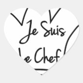 Je Suis Le Chef Hart Sticker (Voorkant)