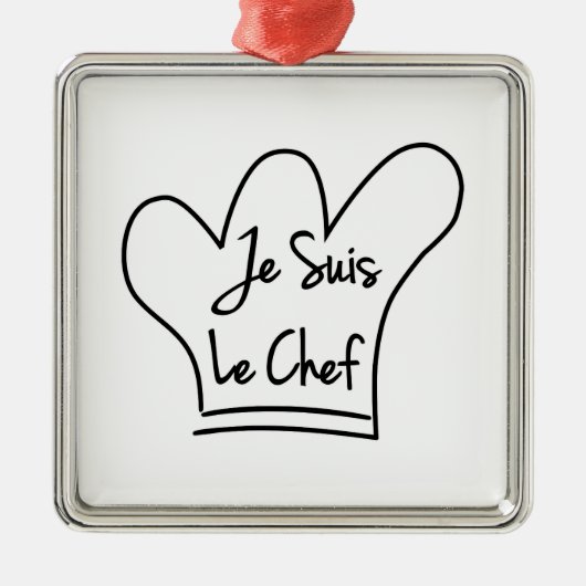 Je Suis Le Chef Metalen Ornament (Voorkant)