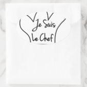 Je Suis Le Chef Ovale Sticker (Tas)