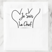 Je Suis Le Chef Rechthoekige Sticker (Tas)