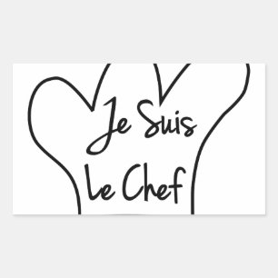 Je Suis Le Chef Rechthoekige Sticker
