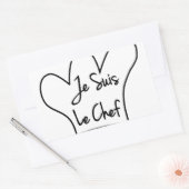 Je Suis Le Chef Rechthoekige Sticker (Envelop)
