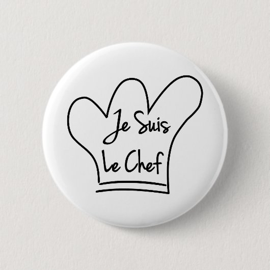 Je Suis Le Chef Ronde Button 5,7 Cm (Voorkant)
