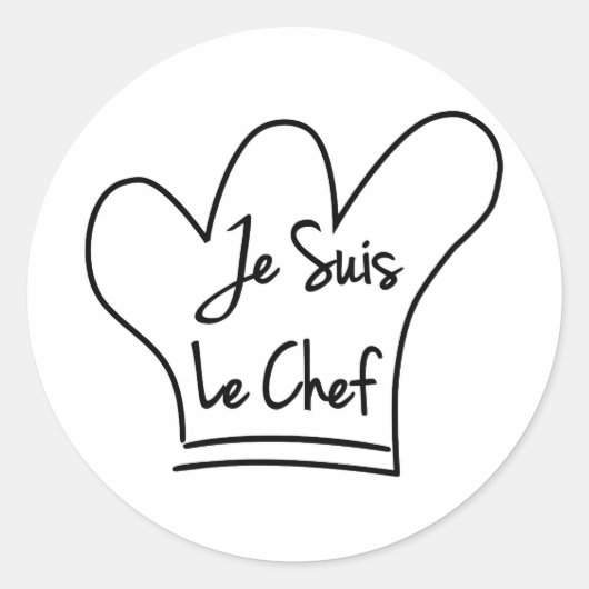 Je Suis Le Chef Ronde Sticker (Voorkant)
