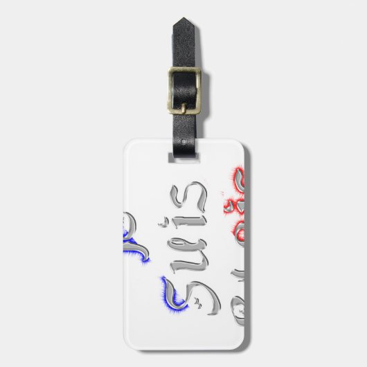 Je suis Paris Art Print Bagagelabel (Voorkant verticaal)