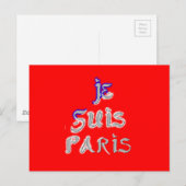 Je suis Paris Art Print Briefkaart (Voorkant / Achterkant)