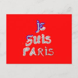 Je suis Paris Art Print Briefkaart