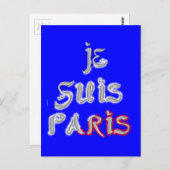 Je suis Paris Art Print Briefkaart (Voorkant / Achterkant)