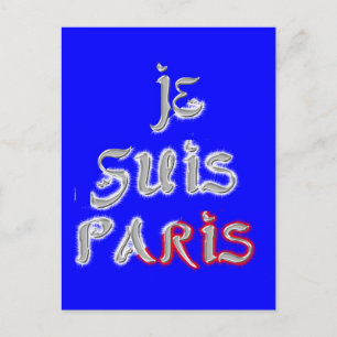 Je suis Paris Art Print Briefkaart