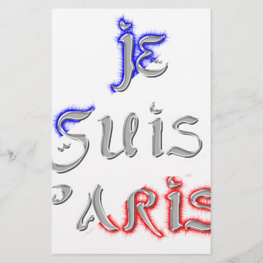 Je suis Paris Art Print Briefpapier (Voorkant)