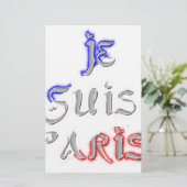 Je suis Paris Art Print Briefpapier (Staand voorkant)