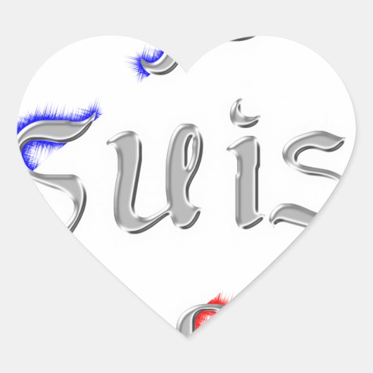 Je suis Paris Art Print Hart Sticker (Voorkant)