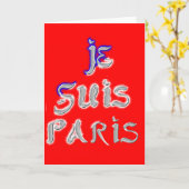 Je suis Paris Art Print Kaart (Gele Bloem)