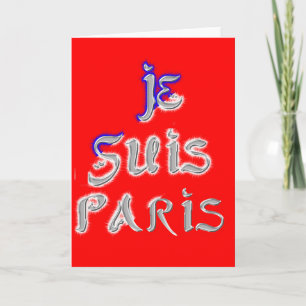 Je suis Paris Art Print Kaart
