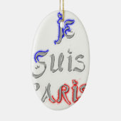 Je suis Paris Art Print Keramisch Ornament (Rechts)