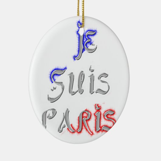 Je suis Paris Art Print Keramisch Ornament (Rechts)