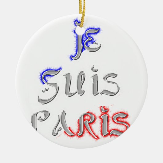 Je suis Paris Art Print Keramisch Ornament (Voorkant)