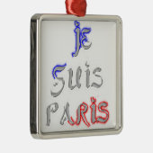 Je suis Paris Art Print Metalen Ornament (Rechts)
