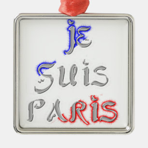 Je suis Paris Art Print Metalen Ornament