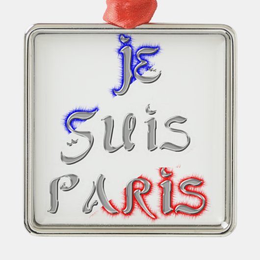 Je suis Paris Art Print Metalen Ornament (Voorkant)