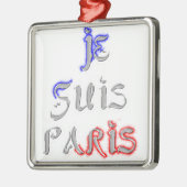 Je suis Paris Art Print Metalen Ornament (Links)