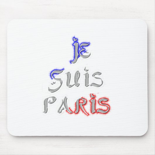 Je suis Paris Art Print Muismat (Voorkant)