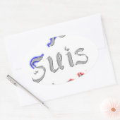 Je suis Paris Art Print Ovale Sticker (Envelop)