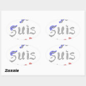 Je suis Paris Art Print Ovale Sticker (Vel)