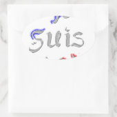 Je suis Paris Art Print Ovale Sticker (Tas)