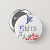 Je suis Paris Art Print Ronde Button 5,7 Cm (Voorkant /achterkant)