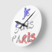 Je suis Paris Art Print Ronde Klok (Hoek)