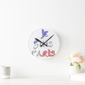 Je suis Paris Art Print Ronde Klok (Huis)