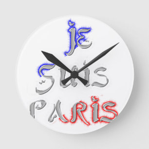 Je suis Paris Art Print Ronde Klok