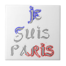 Je suis Paris Art Print Tegeltje
