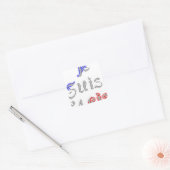 Je suis Paris Art Print Vierkante Sticker (Envelop)