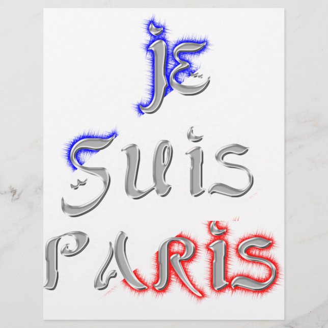 Je Suis Paris Ik hou van Parijs (Voorkant)