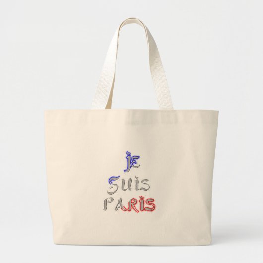 Je Suis Paris Ik hou van Parijs Grote Tote Bag (Voorkant)