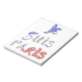 Je Suis Paris Ik hou van Parijs Notitieblok (Linkerzijde)