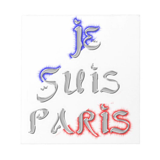 Je Suis Paris Ik hou van Parijs Notitieblok (Voorkant)